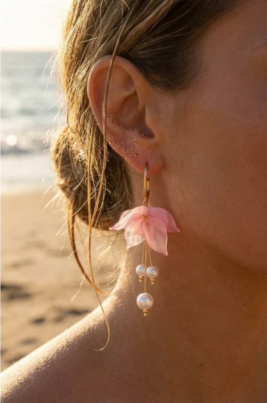 Boucle d’oreille motif fleur 🌸