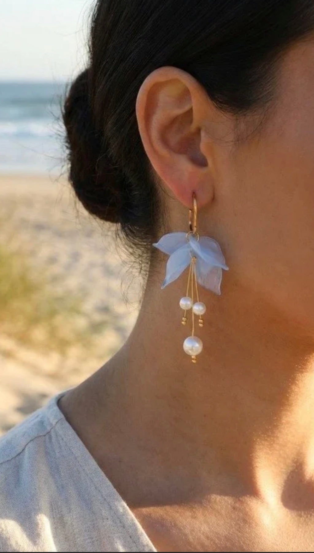 Boucle d’oreille motif fleur 🌸