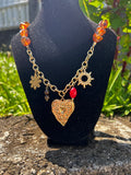 Collier en résine naturel acier inoxydable